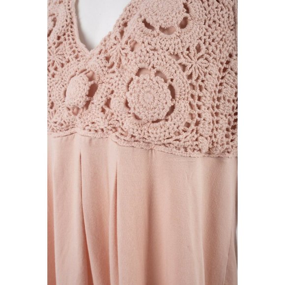 Boston Proper Womens Crochet Blouse Shirt Top L - Picture 3 of 6